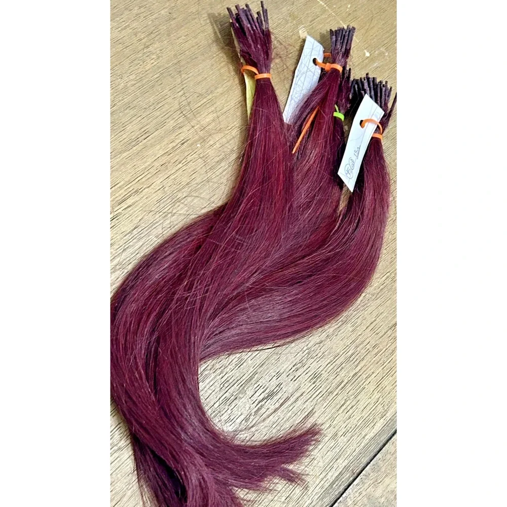 Stick I-Tip link fusion human Hair Extension 58pc Pre Bonded bead 14